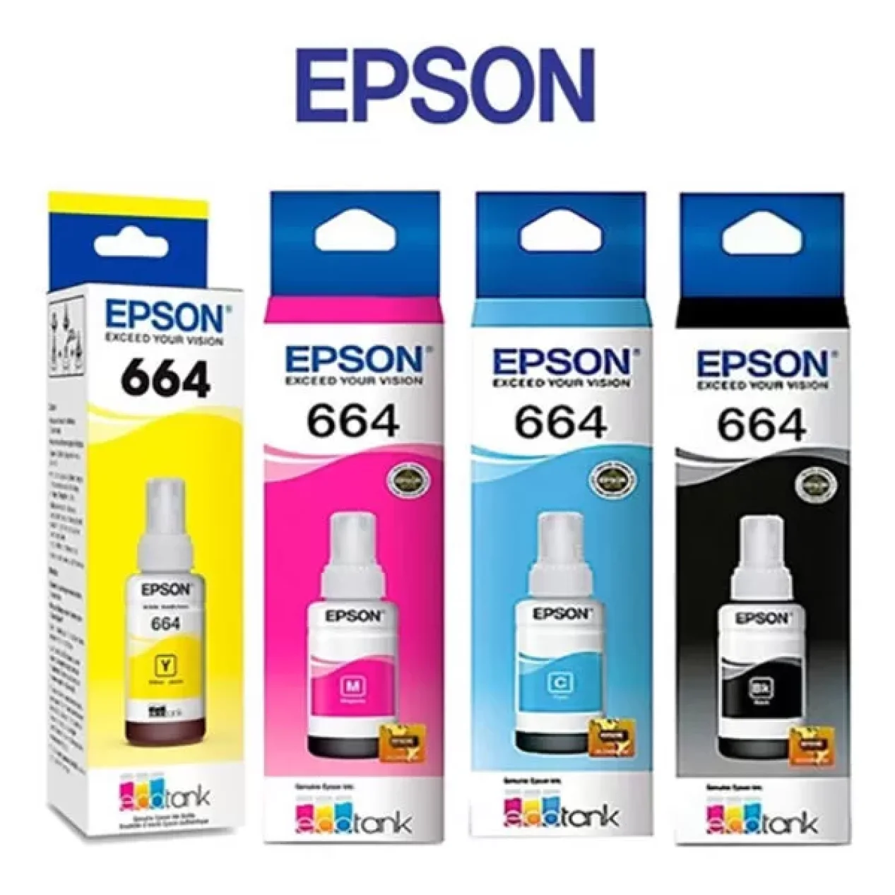 PACK TINTA T664 EPSON ORIGINALES