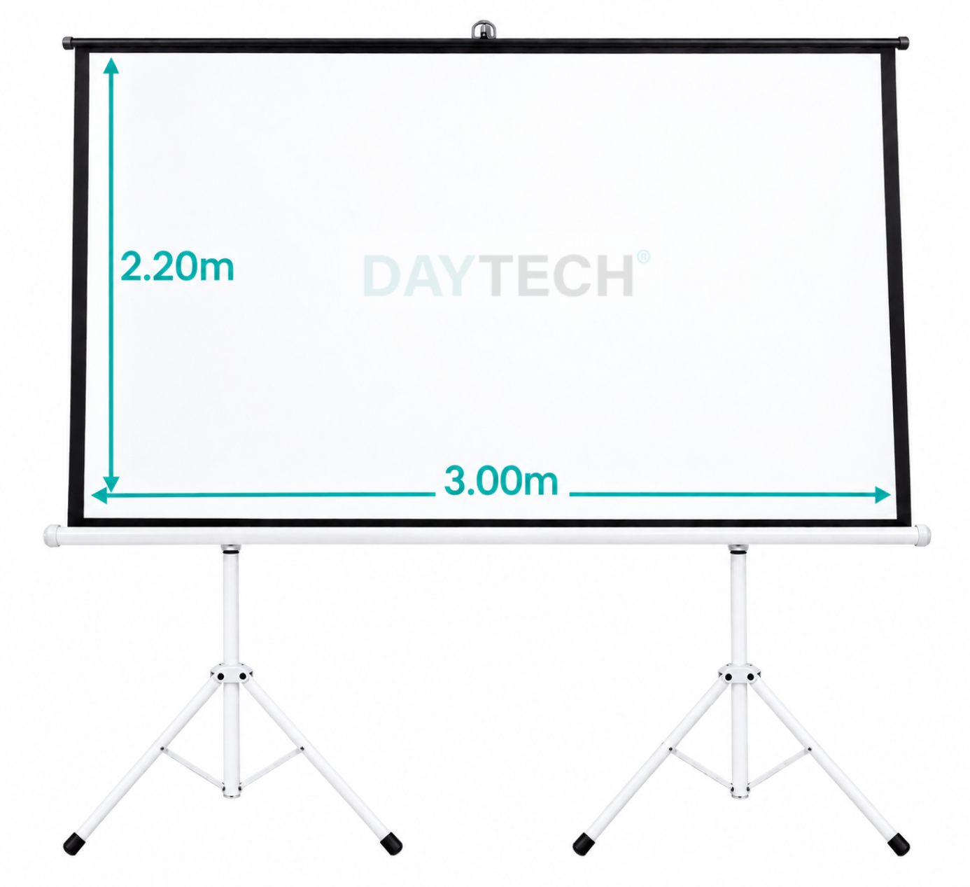 ECRAN CON DOBLE TRIPODE PORTÁTIL DE 3.00 m X 2.20 m - 150" - ANTIREFLEX