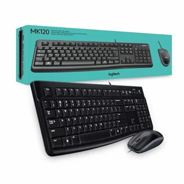 KIT TECLADO Y MOUSE LOGITECH MK120
